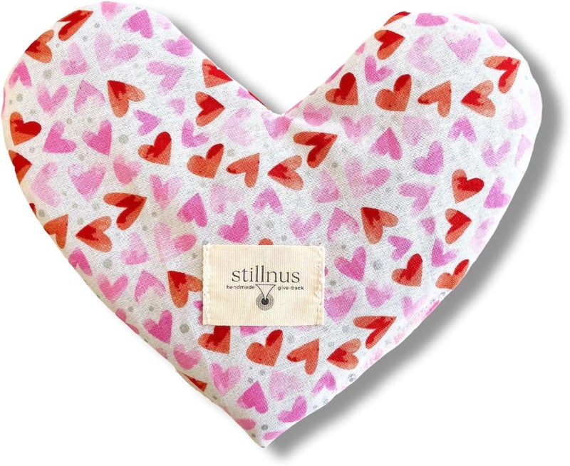 stillnus Weighted Heart Eye Pillow with Organic Lavender & Flaxseed – Relaxation Gift for Women, Meditation Tool, Mindful Rest, Cooling Eye Mask, Wellness Self-Care Kit - Image 1